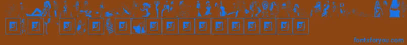 ComixCuties Font – Blue Fonts on Brown Background
