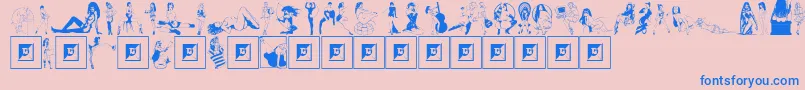 fuente ComixCuties – Fuentes Azules Sobre Fondo Rosa