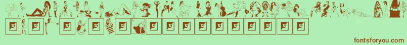 fuente ComixCuties – Fuentes Marrones Sobre Fondo Verde