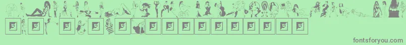 fuente ComixCuties – Fuentes Grises Sobre Fondo Verde