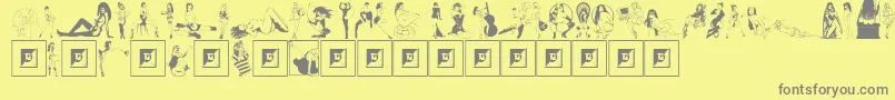 Czcionka ComixCuties – szare czcionki na żółtym tle