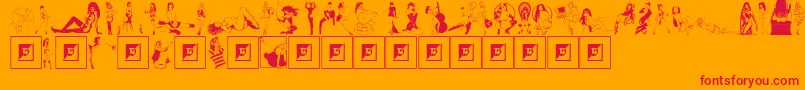 ComixCuties Font – Red Fonts on Orange Background