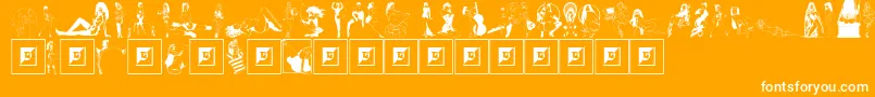 ComixCuties-Schriftart – Weiße Schriften auf orangefarbenem Hintergrund