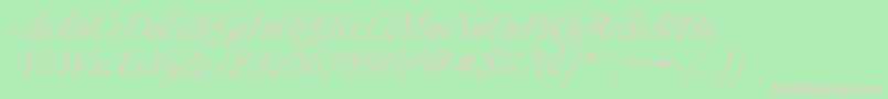 Decor4 Font – Pink Fonts on Green Background