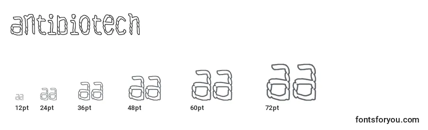 Tamaños de fuente Antibiotech