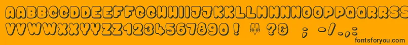 Bunny$Mambo Font – Black Fonts on Orange Background