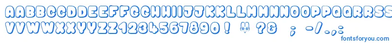 Bunny$Mambo Font – Blue Fonts on White Background