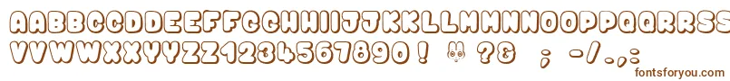 Bunny$Mambo Font – Brown Fonts on White Background