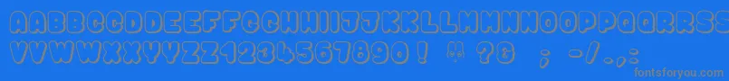 Bunny$Mambo Font – Gray Fonts on Blue Background