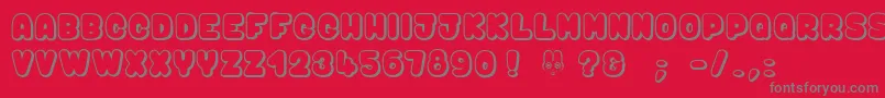 Bunny$Mambo Font – Gray Fonts on Red Background