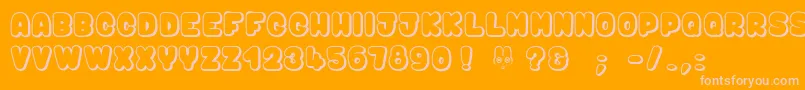 Bunny$Mambo Font – Pink Fonts on Orange Background