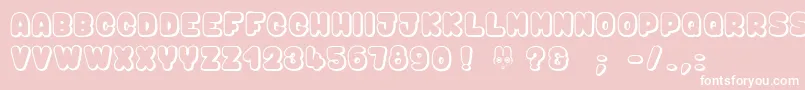 Bunny$Mambo Font – White Fonts on Pink Background