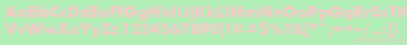 FuturisextracRegular Font – Pink Fonts on Green Background