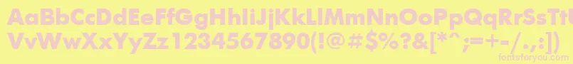 FuturisextracRegular Font – Pink Fonts on Yellow Background