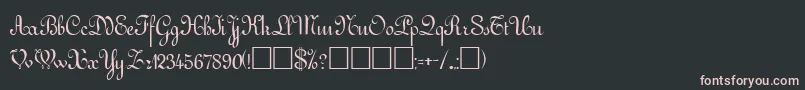 Шрифт Gesseleregular – розовые шрифты на чёрном фоне