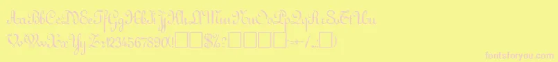 Lisätietoja Gesseleregular-fontista Gesseleregular-fontti – vaaleanpunaiset fontit keltaisella taustalla