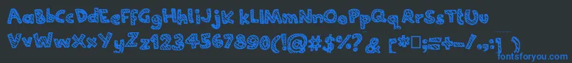 Joannecandy Font – Blue Fonts on Black Background