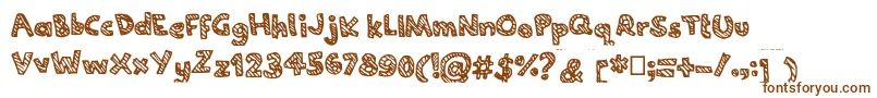 Joannecandy Font – Brown Fonts on White Background