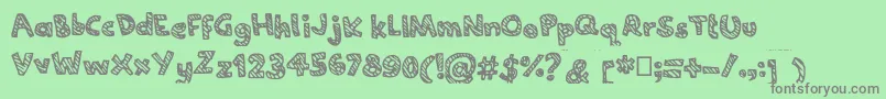 Joannecandy Font – Gray Fonts on Green Background
