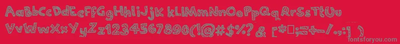 Joannecandy Font – Gray Fonts on Red Background