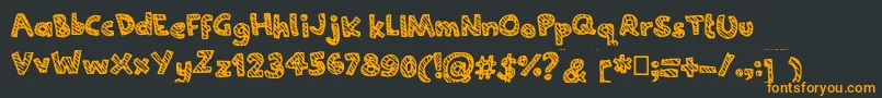 Joannecandy Font – Orange Fonts on Black Background