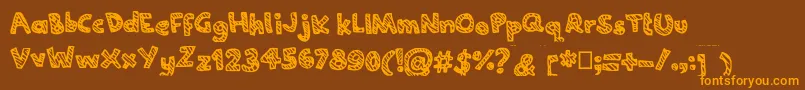 Joannecandy Font – Orange Fonts on Brown Background