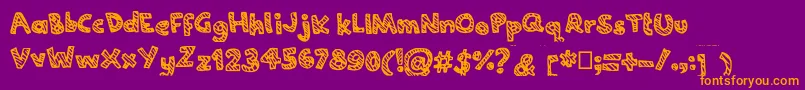 Joannecandy Font – Orange Fonts on Purple Background