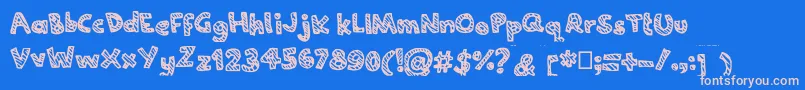 Weitere Informationen zur Joannecandy-Schriftart Joannecandy-Schriftart – Rosa Schriften auf blauem Hintergrund