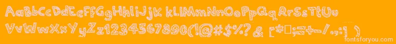 Joannecandy Font – Pink Fonts on Orange Background