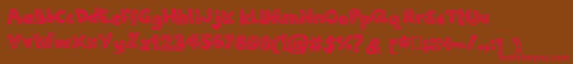 Joannecandy Font – Red Fonts on Brown Background