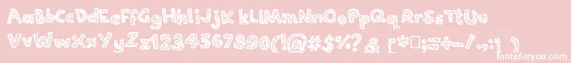 Joannecandy Font – White Fonts on Pink Background