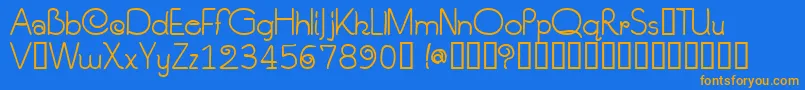 F4nad Font – Orange Fonts on Blue Background