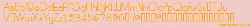 F4nad-Schriftart – Orangefarbene Schriften auf rosa Hintergrund