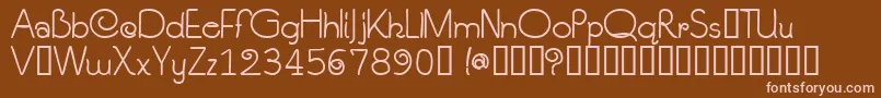 フォントF4nad – 茶色の背景にピンクのフォント