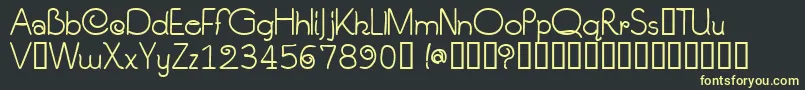 フォントF4nad – 黒い背景に黄色の文字