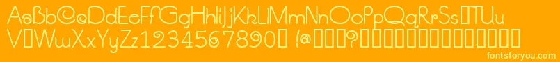F4nad-Schriftart – Gelbe Schriften auf orangefarbenem Hintergrund