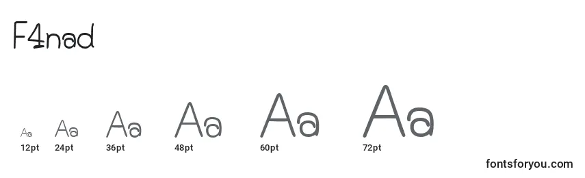 F4nad Font Sizes