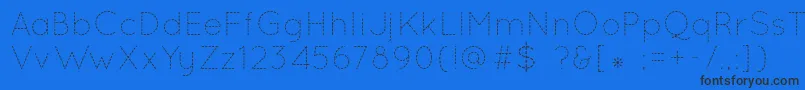 QuicksandDash Font – Black Fonts on Blue Background