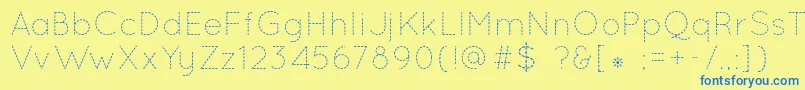 QuicksandDash Font – Blue Fonts on Yellow Background