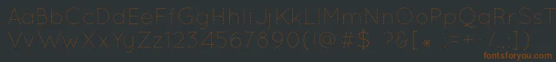 Шрифт QuicksandDash – коричневые шрифты на чёрном фоне
