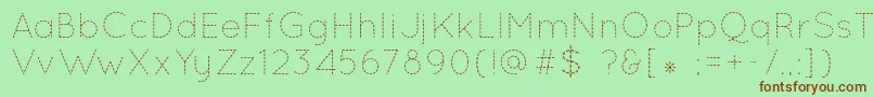 QuicksandDash Font – Brown Fonts on Green Background