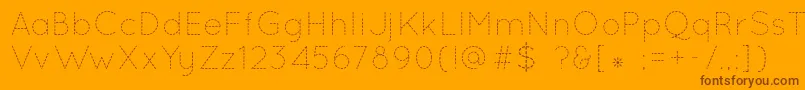 QuicksandDash Font – Brown Fonts on Orange Background