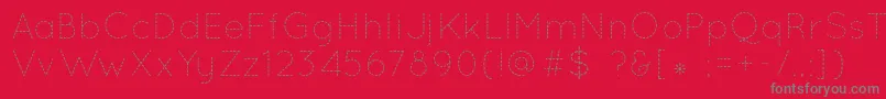 QuicksandDash Font – Gray Fonts on Red Background