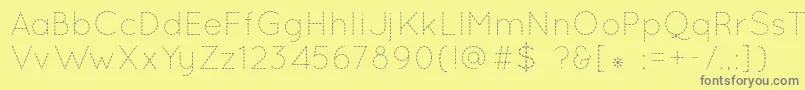 QuicksandDash Font – Gray Fonts on Yellow Background