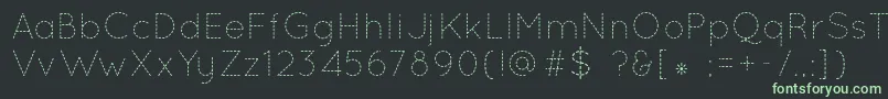 QuicksandDash Font – Green Fonts on Black Background