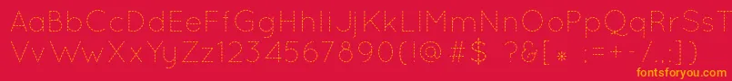 QuicksandDash Font – Orange Fonts on Red Background