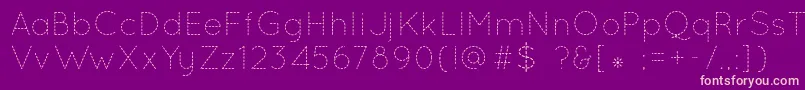 QuicksandDash Font – Pink Fonts on Purple Background