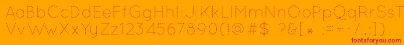 QuicksandDash-Schriftart – Rote Schriften auf orangefarbenem Hintergrund