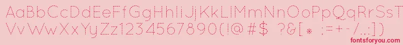 QuicksandDash Font – Red Fonts on Pink Background