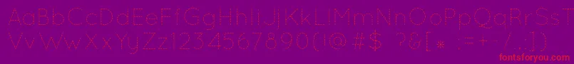 QuicksandDash Font – Red Fonts on Purple Background